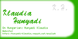 klaudia hunyadi business card